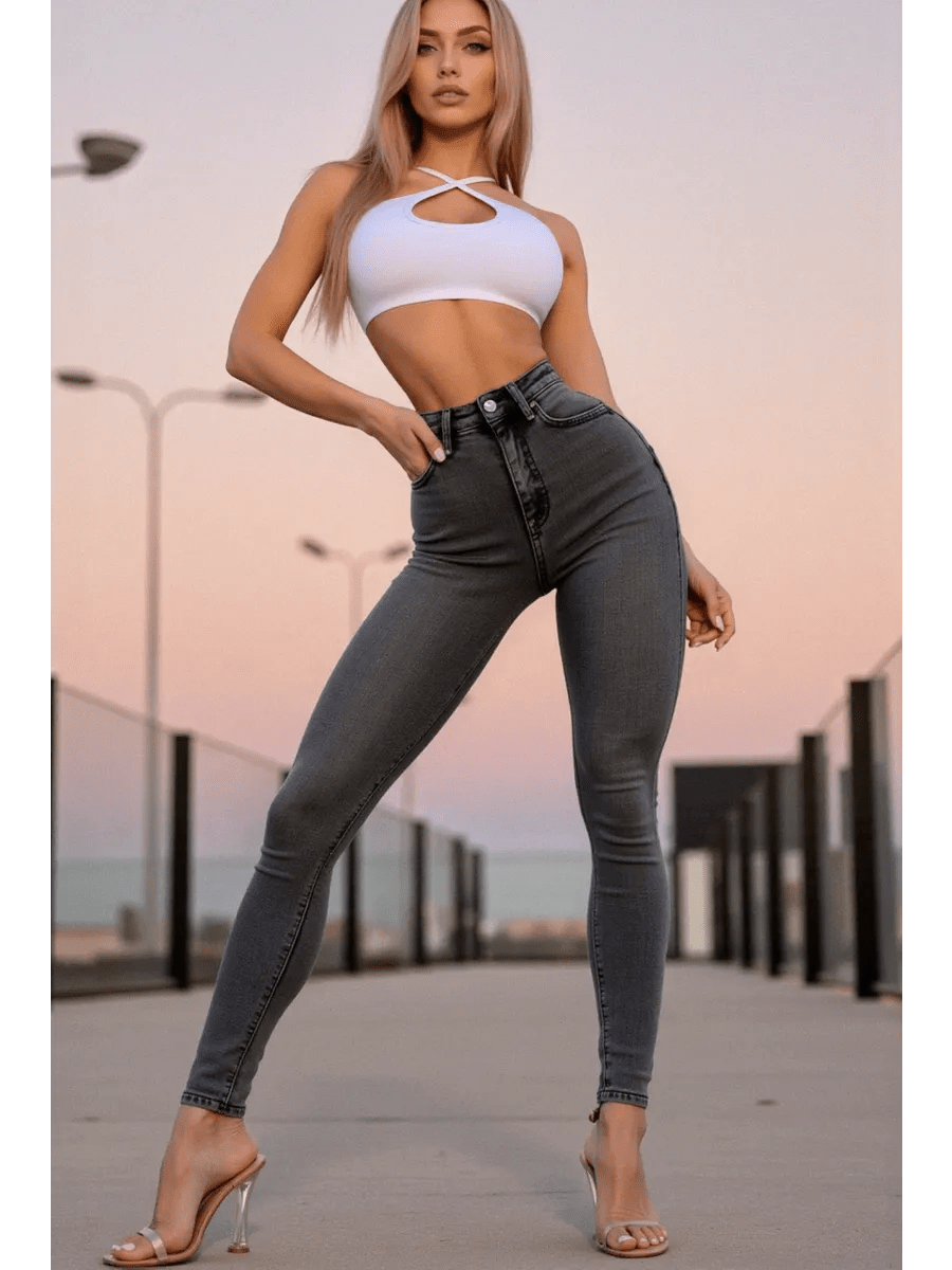 Jeans Skinny Gray - Bona Fide