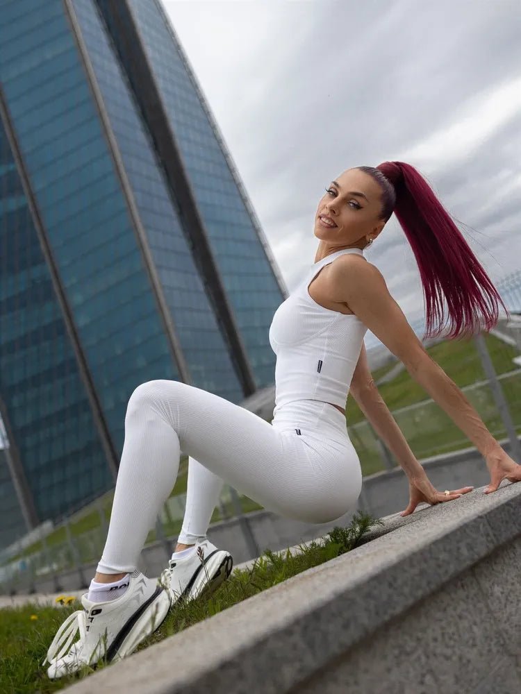 Leggings Ribbed White - Bona Fide