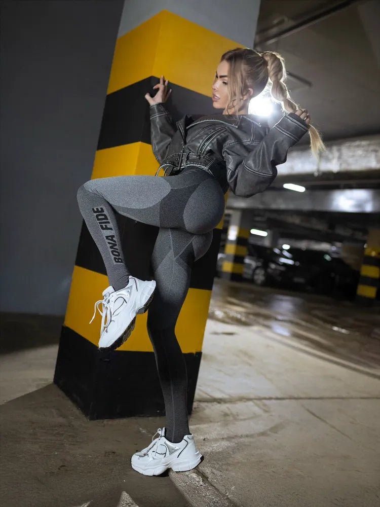 Seamless Majestic Leggings Gray Melanje - Bona Fide