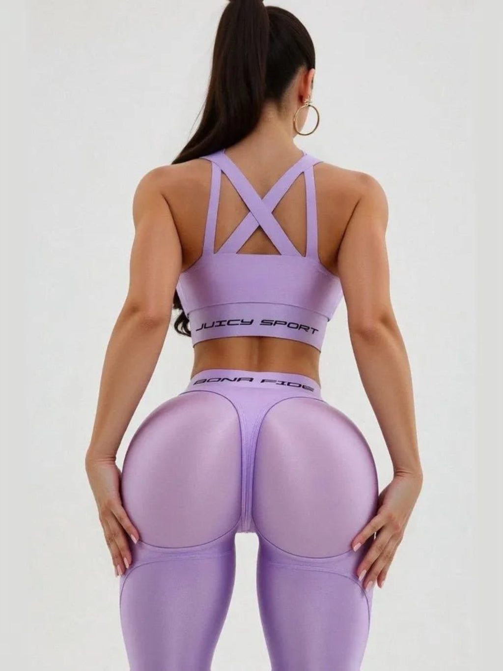 Sports Bra Heart Crush Top Juicy Lilac - Bona Fide